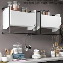 Armário suspenso com porta e ganchos 63cm 1009 Soul Be Mobiliário Armário suspenso com porta e ganchos 63cm 1009 Soul Be Mobiliário