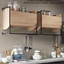 Armário suspenso com porta e ganchos 63cm 1009 Soul Be Mobiliário Armário suspenso com porta e ganchos 63cm 1009 Soul Be Mobiliário