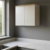 Armário Suspenso Cozinha Aéreo 2 Portas 80cm Gris Jequitibá