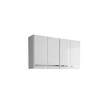 Armario Suspenso de Parede 4 Portas Branco Georgia Brienza Movelaria