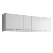 Armario Suspenso de Parede 6 Portas Branco Maldivas Brienza Movelaria
