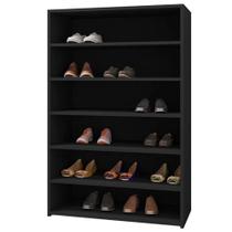 Armário Taylor Sapateira Multiuso 5 Prateleiras Preto Armário Taylor Sapateira Multiuso 5 Prateleiras Preto