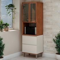 Armário Torre Forno para Micro-ondas 100% Mdf com Vidro Reflecta e Detahes em 45 Graus Armário Torre Forno para Micro-ondas 100% Mdf com Vidro Reflecta e Detahes em 45 Graus