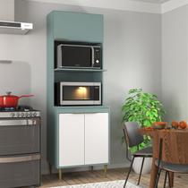 Armário Torre Quente Forno e Micro 40 Litros Jade Grey/ Branco