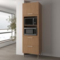 Armário Torre Quente para Cozinha 80cm Nicho Forno Micro Freijó CZ3142 Armário Torre Quente para Cozinha 80cm Nicho Forno Micro Freijó CZ3142
