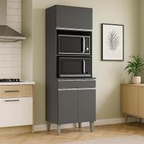 Armário Torre Quente para Cozinha Andréia 61 cm Moderno e Compacto 3 Portas e 1 Gaveta AJL Móveis Armário Torre Quente para Cozinha Andréia 61 cm Moderno e Compacto 3 Portas e 1 Gaveta AJL Móveis