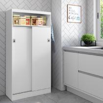 Armário Utilitário Cozinha 2 Portas Branco Carraro Armário Utilitário Cozinha 2 Portas Branco Carraro