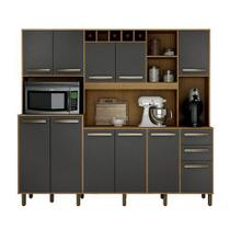 Armario Valdemoveis Cinamomo/Grafite Petra 2,20 Armario Valdemoveis Cinamomo/Grafite Petra 2,20