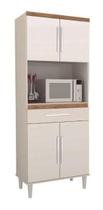 Armario Villa Cozinha 04 Portas Cor Branco Com Canela Armario Villa Cozinha 04 Portas Cor Branco Com Canela