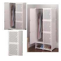 Armário vintage 6 portas com arara, cabideiro e sapateira modular branco Armário vintage 6 portas com arara, cabideiro e sapateira modular branco