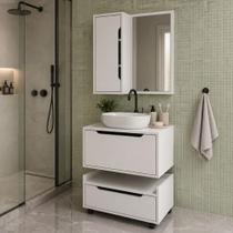 Armários Modulares de Banheiro CR10170 2 Portas 1 Gaveta MDP TAMANHO 60CM Branco Multimóveis Armários Modulares de Banheiro CR10170 2 Portas 1 Gaveta MDP TAMANHO 60CM Branco Multimóveis