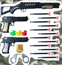 Armas de brinquedo coleção de arminhas lança dardos
