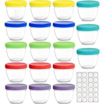 Armazenamento de alimentos para bebês Youngever, pacote com 18 recipientes de 120 ml com tampas
