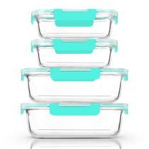 Armazenamento de alimentos Recipiente de vidro extra grande M MCIRCO 2x 2260mL e 2x 1040mL Armazenamento de alimentos Recipiente de vidro extra grande M MCIRCO 2x 2260mL e 2x 1040mL