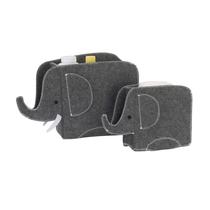 Armazenamento de berçário Caddys NoJo Little Love Grey Felt Elephant Armazenamento de berçário Caddys NoJo Little Love Grey Felt Elephant