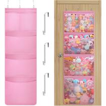 Armazenamento de bichos de pelúcia Lifewit Over the Door Pink, 1 pacote Armazenamento de bichos de pelúcia Lifewit Over the Door Pink, 1 pacote