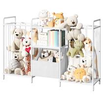 Armazenamento de bichos de pelúcia MAHANCRIS com estante branca