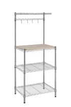 Armazenamento de cozinha Baker's Rack Amazon Basics Chrome/Bege Armazenamento de cozinha Baker's Rack Amazon Basics Chrome/Bege