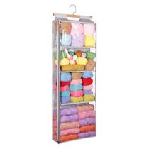 Armazenamento de fios suspensos LOVEGRASS com 4 bolsos para crochê Armazenamento de fios suspensos LOVEGRASS com 4 bolsos para crochê