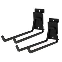Armazenamento de garagem Slatwall Double Hooks HOSKO Heavy Duty Black Armazenamento de garagem Slatwall Double Hooks HOSKO Heavy Duty Black