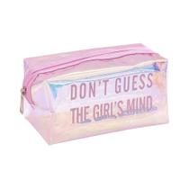 Armazenamento de maquiagem de cosmética transparent girl school pencil case