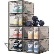 Armazenamento de sapatos HOMIDEC, organizador de sapatos, plástico rígido, pacote com 6 Armazenamento de sapatos HOMIDEC, organizador de sapatos, plástico rígido, pacote com 6