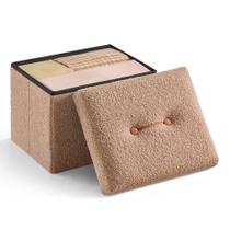 Armazenamento dobrável Ottoman SONGMICS 31x41x31 cm 130 kg de carga