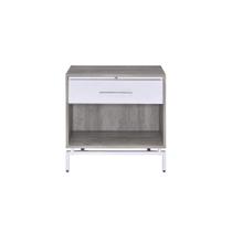 Armazenamento retangular de mesa Yardlio Weathered Grey Oak White
