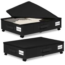 Armazenamento Sob a Cama Vincona 78x40x19cm Kit com 2 Preto Armazenamento Sob a Cama Vincona 78x40x19cm Kit com 2 Preto