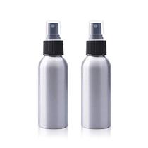 Armazenar 120ml 4oz alumínio fina névoa atomizadores Spray Bottle metal recipientes recarregáveis Liquid Storage Pump frascos para óleos essenciais, aromaterapia, perfumes-2 Pack (pulverizador preto)