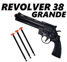 Arminha brinquedo arma revolver grande lança dardos grande