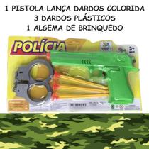 Arminha brinquedo colorida pistola lança dardos plástico