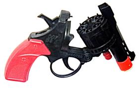 Revolver De Espoleta Brinquedo + 3 Cartelas De Espoleta