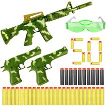 Arminha de Brinquedo do Tipo Nerf Lança Dardos Militar Camuflada Arminha de Brinquedo do Tipo Nerf Lança Dardos Militar Camuflada