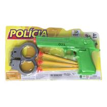 Arminha de Brinquedo Policial PISTOLA Lança Dardos COM ALGEMAS - JR