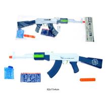 Arminha infantil de Brinquedo Bolinhas De Gel E Nerf Ak47 C/ Duas funcoes