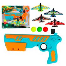 Arminha Lançadora Infantil Com Aviões Jato E Bolinhas Coloridas Brinquedo Interativo