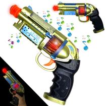 Arminha Metralha Fuzil Infantil Com Luz E Som Space