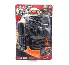 Arminha Tamanho Real Pistola 38 + Dardos + Mascara Menino brinquedo - Gun King