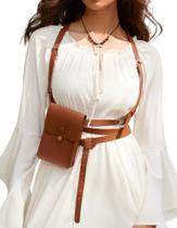 Arnês corporal ajustável Belt Scarlet Darkness Renaissance marrom