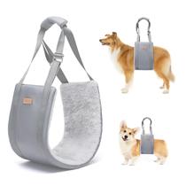 Arnês de elevação de cães para cães grandes, tipóia ajustável para pernas traseiras, arnês de apoio de quadril para ajudar a levantar a parte traseira de cães para auxílio canino e reabilitação do antigo ligamento cruzado K9 grande, cinza