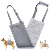 Arnês Dog Lift para cães médios funda ajustável para patas traseiras, suporte de quadril para auxílio canino e reabilitação do ligamento cruzado médio, cinza