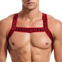 Arnês JOCKMAIL, alça de ombro masculina Stretch Fitness, vermelha