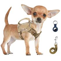 Arnês para cães Annchwool Tactical para cães pequenos com conjunto de coleira