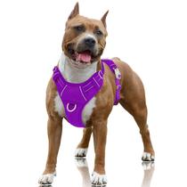 Arnês para cães BARKBAY No Pull Reflective com clipe frontal roxo L Arnês para cães BARKBAY No Pull Reflective com clipe frontal roxo L