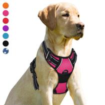 Arnês para cães BARKBAY No Pull Reflective para cães grandes, rosa