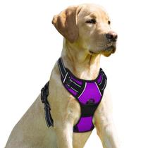 Arnês para cães BARKBAY No Pull Reflective para cães grandes, roxo Arnês para cães BARKBAY No Pull Reflective para cães grandes, roxo