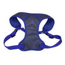 Arnês para cães Coastal Comfort Soft Sport Wrap ajustável, cinza, azul