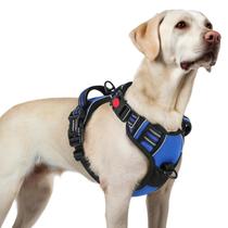Arnês para cães rabbitgoo atualizado sem tração para cães grandes, azul L Arnês para cães rabbitgoo atualizado sem tração para cães grandes, azul L