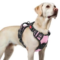 Arnês para cães rabbitgoo atualizado sem tração para cães grandes, rosa L Arnês para cães rabbitgoo atualizado sem tração para cães grandes, rosa L